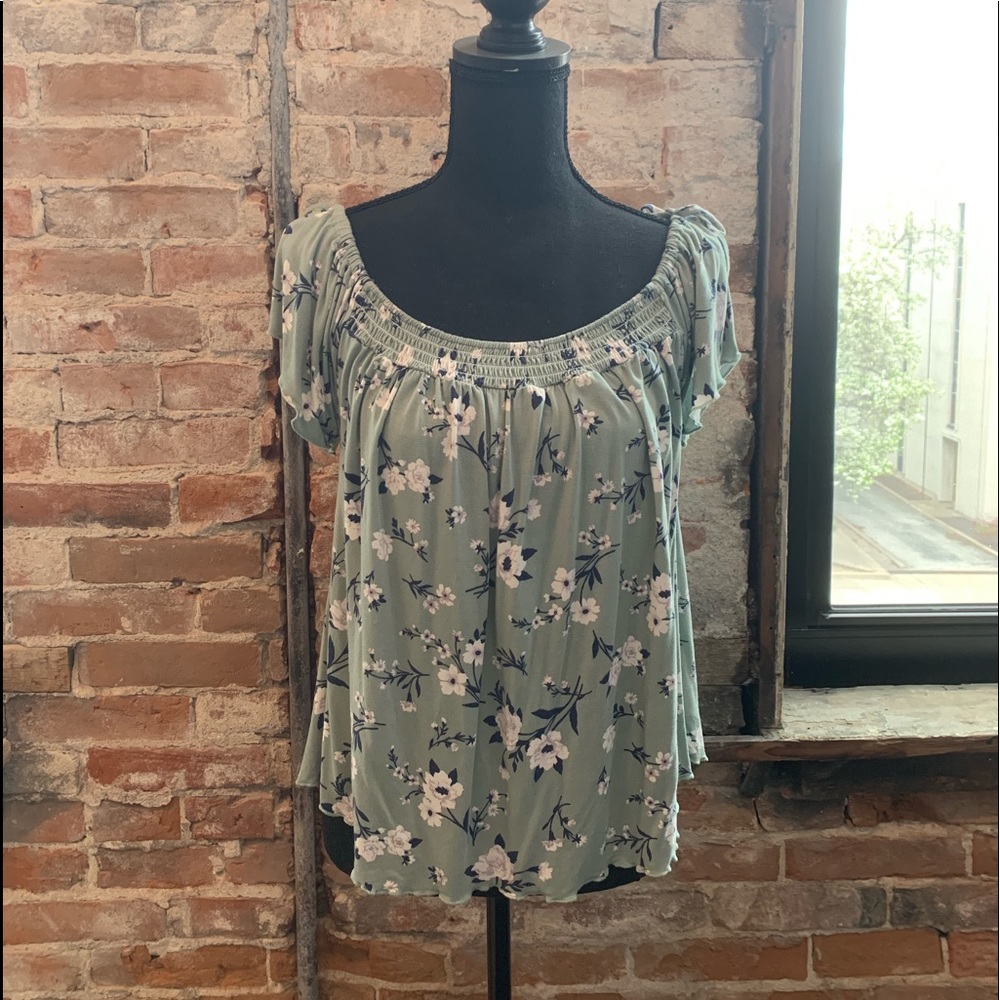 Off the shoulder floral top